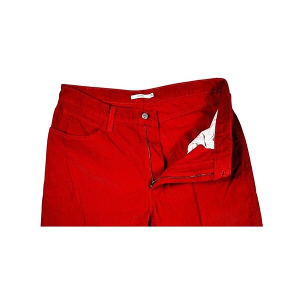 ✨ Levi’s 94 Baggy Jeans Women’s 35x30 Corduroy Red Loose Mid Rise Straight Leg - Picture 5 of 10